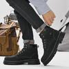 Autumn and Winter New Large Size Martin Boots Men's Leather High-top Leather Shoes Rhubarb Boots Outdoor Tooling Boots