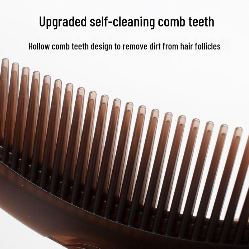 Portable Pressable Scalp Massage Comb for Oil Control & Dandruff Relief, No-Rinse Design