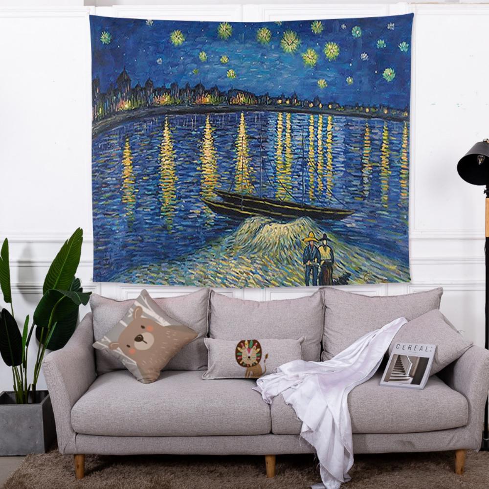 Ložnicová tapiserie, Totem draka a fénixe, Závěsná látka, Látka na pozadí do obývacího pokoje, Dekorační látka do domácnosti