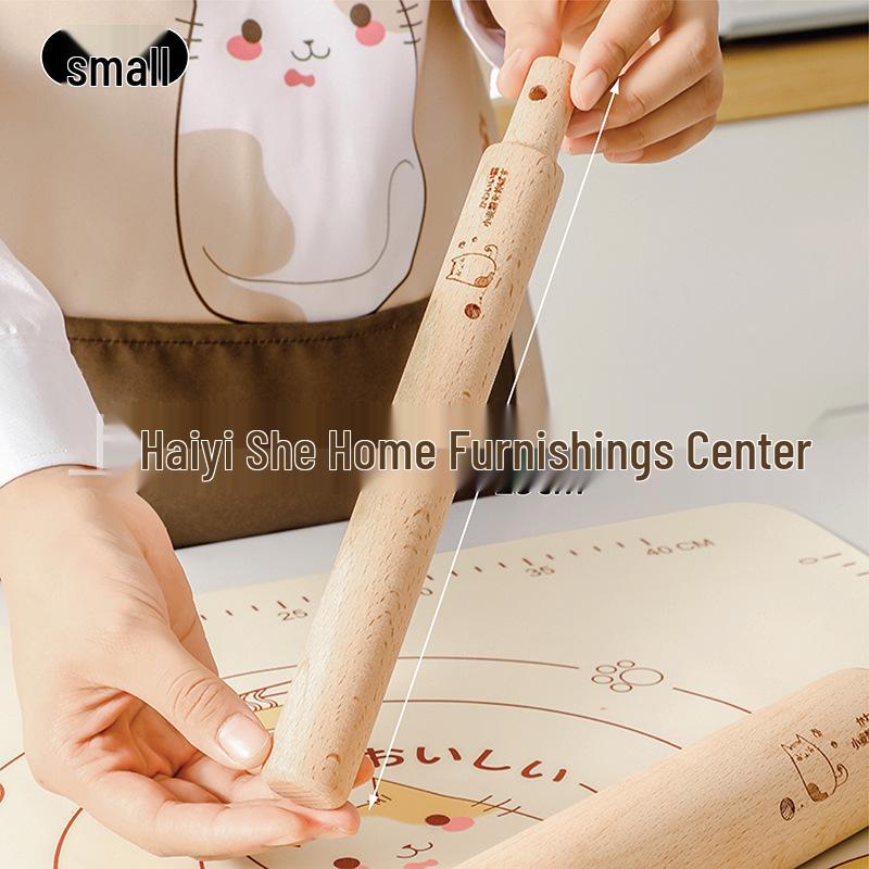 

Двусторонний скалка из бука Kinbata для теста для пельменей и выпечки Natural Wood Color