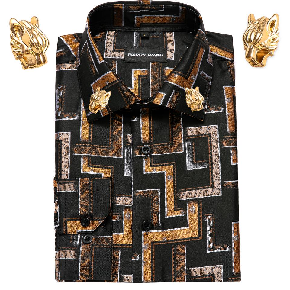 Buy Barry.Wang Mens Shirts with Brooch 
