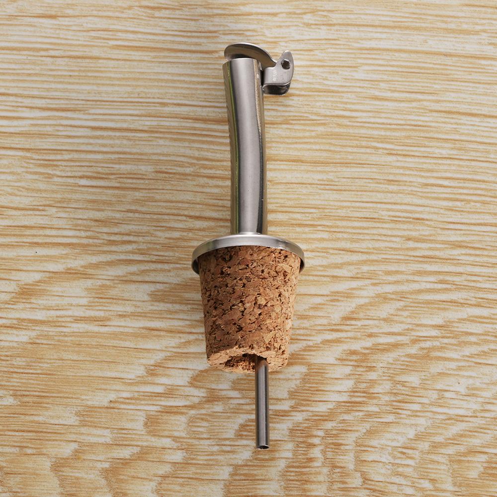 1Pc Wooden Cork Red Wine Pourer Oil Beer Bottle Stopper Oil Dispenser with Cover Kitchen Barware Accessory