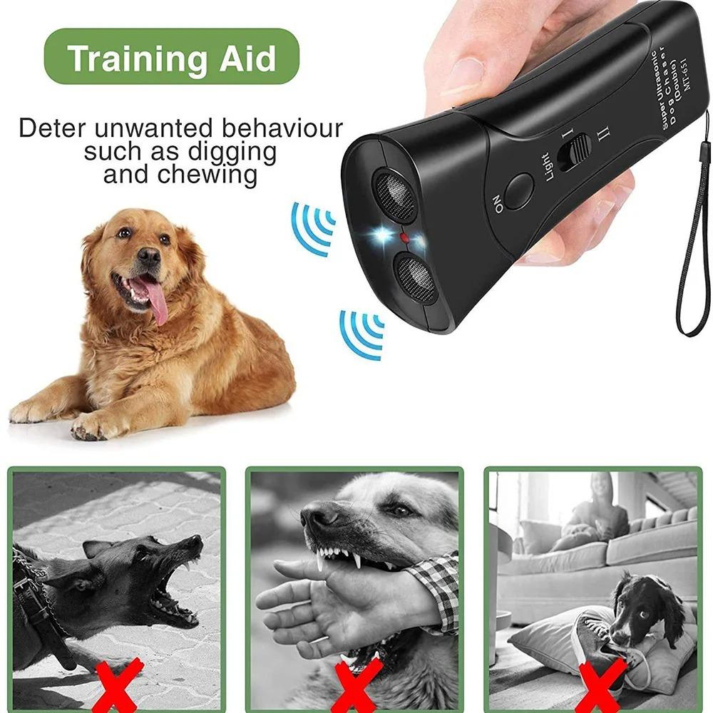 Ultrasonic Dog Repeller Dog Repellent Dog Trainer With LED Light Anti Barking Device Rechargeable Dog Anti Bark Deterrent