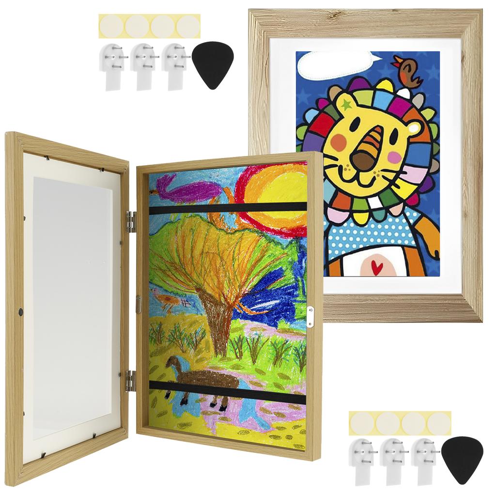 1/2/4Pcs Children Art Frames Front Open Changeable Kids Frametory for Poster Photo Drawing Paintings Pictures Display Home Decor