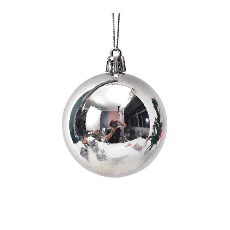 50pcs Multi-Color Christmas Tree Ornaments: Mixed-Style Plastic Balls
