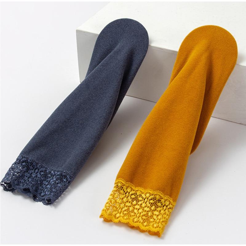 5 Pairs of Women Lace Mid Tube Socks for Spring Autumn Warm Simple Comfortable Casual Breathable Cold Resistance Versatile Socks