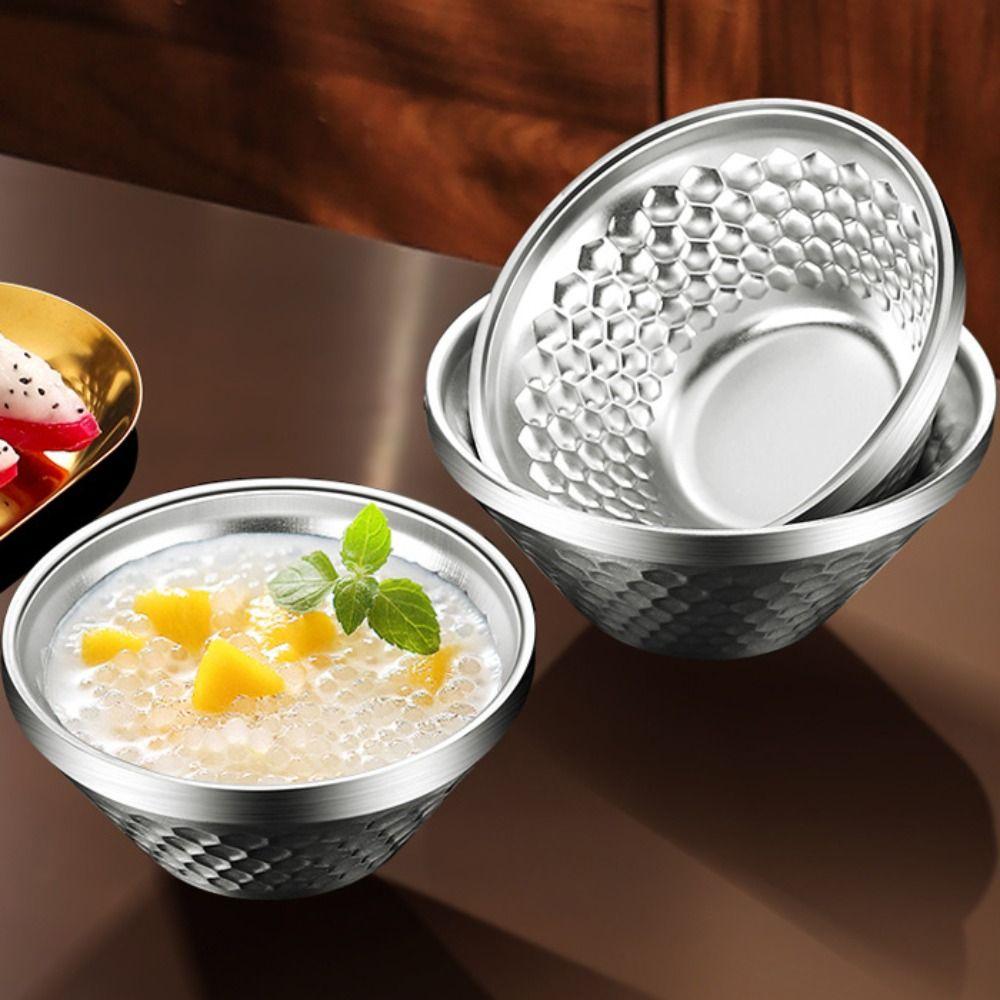 Unzerbrechliche Salatschüssel 304 Edelstahl Obstschale Mini Konische Schale Isolierte Schale Hotpot