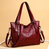 Women's Bag New Soft Leather Texture Shoulder Bag Large Capacity Fashionable Splicing Handbag Anti-splashing Tote Bag
