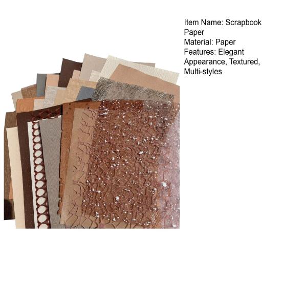 30/40Pcs/Set Scrapbook Paper Mixed Multi-styles Textured DIY Handmade Art Craft Project Card