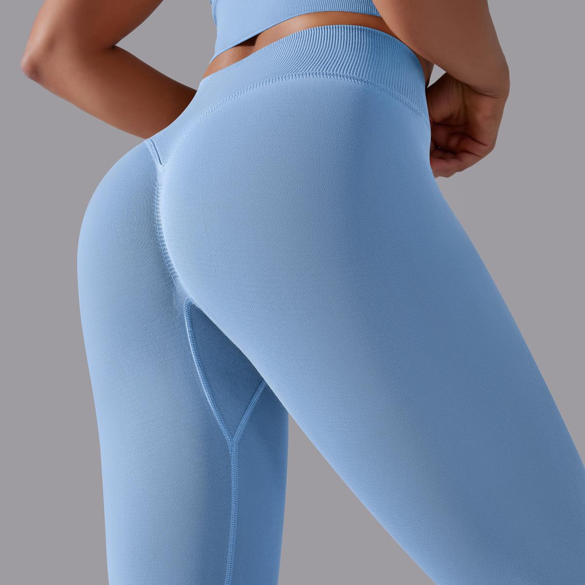 

New Seamless Peach Pants With High Waist And Hip Lifting, Tight Yoga Pants, Quick Drying, Sports Running, Sweat Absorbing, Fitness Pants For Women L