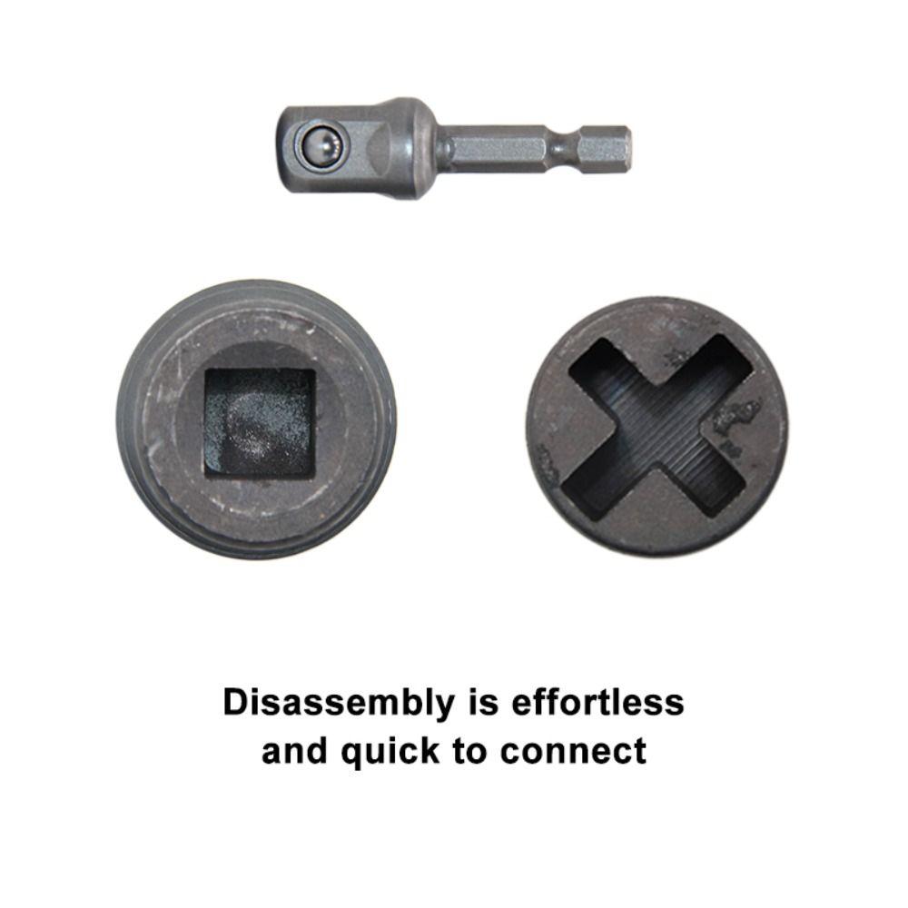1Set Thickened Alloy Cross Shape Socket Wrench Conversion Connect Rod  for Impact Drivers
