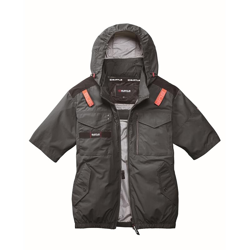 BURTLE Aircraft Tactical Short-Sleeve Blouson (Unisex) Spring/Summer Storm Gray AC1156 53 L