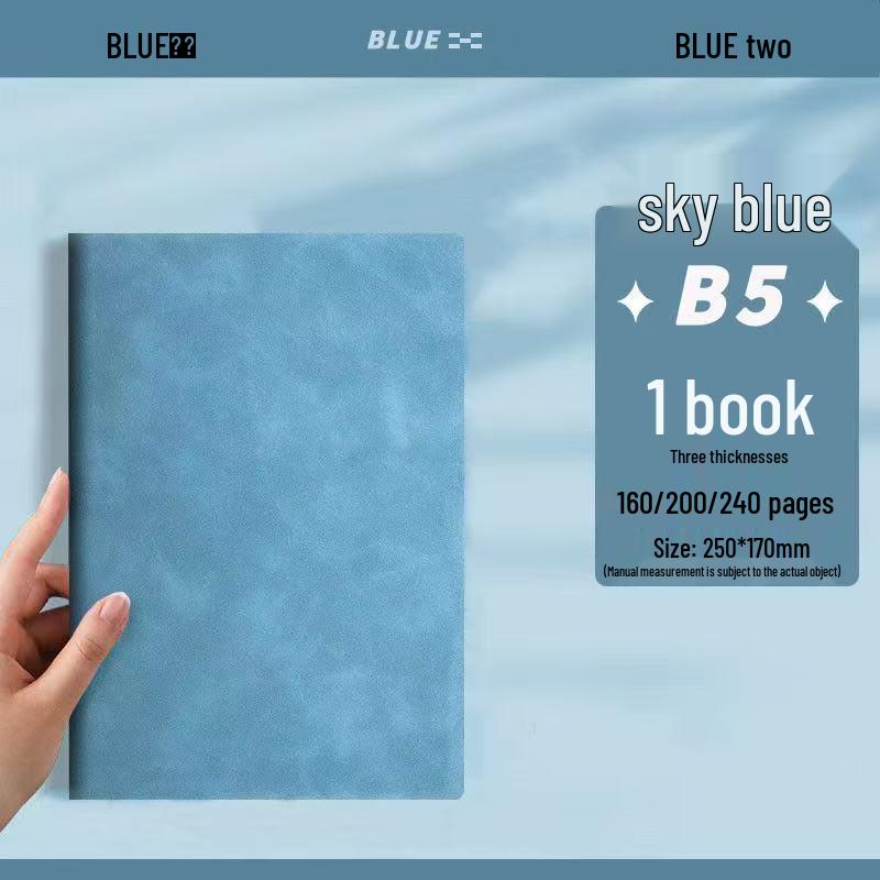 A5 Thickened Soft Leather Notebook with Deer Head Buckle – Elegant Business & Study Journal.