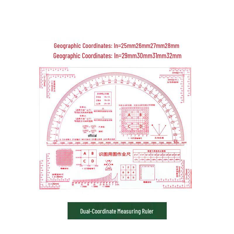 Soldier's Friend Military Geographic Coordinate Ruler