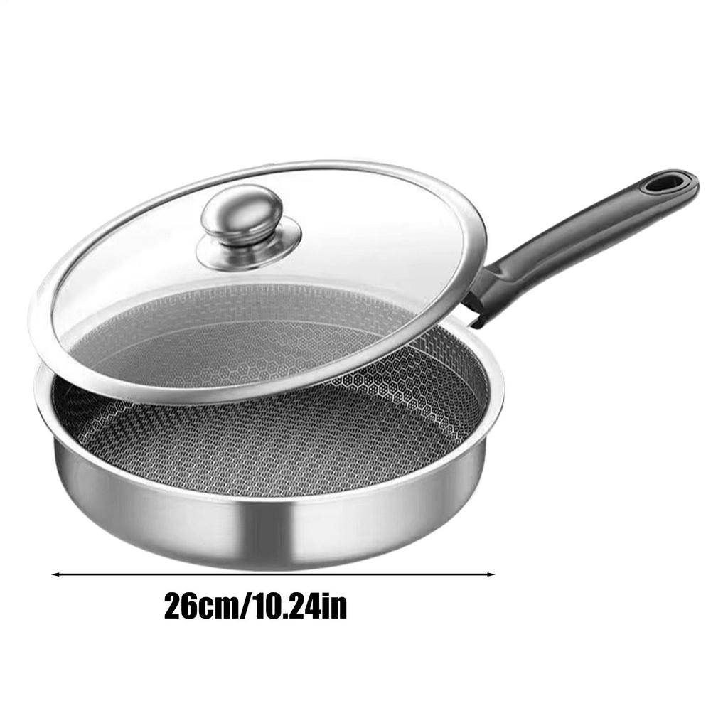 Non Stick Frying Pans Honeycomb Cookware With Transparent Lid Stir Fry Pan For Home Kitchen Restaurant Camping Cooking Electric