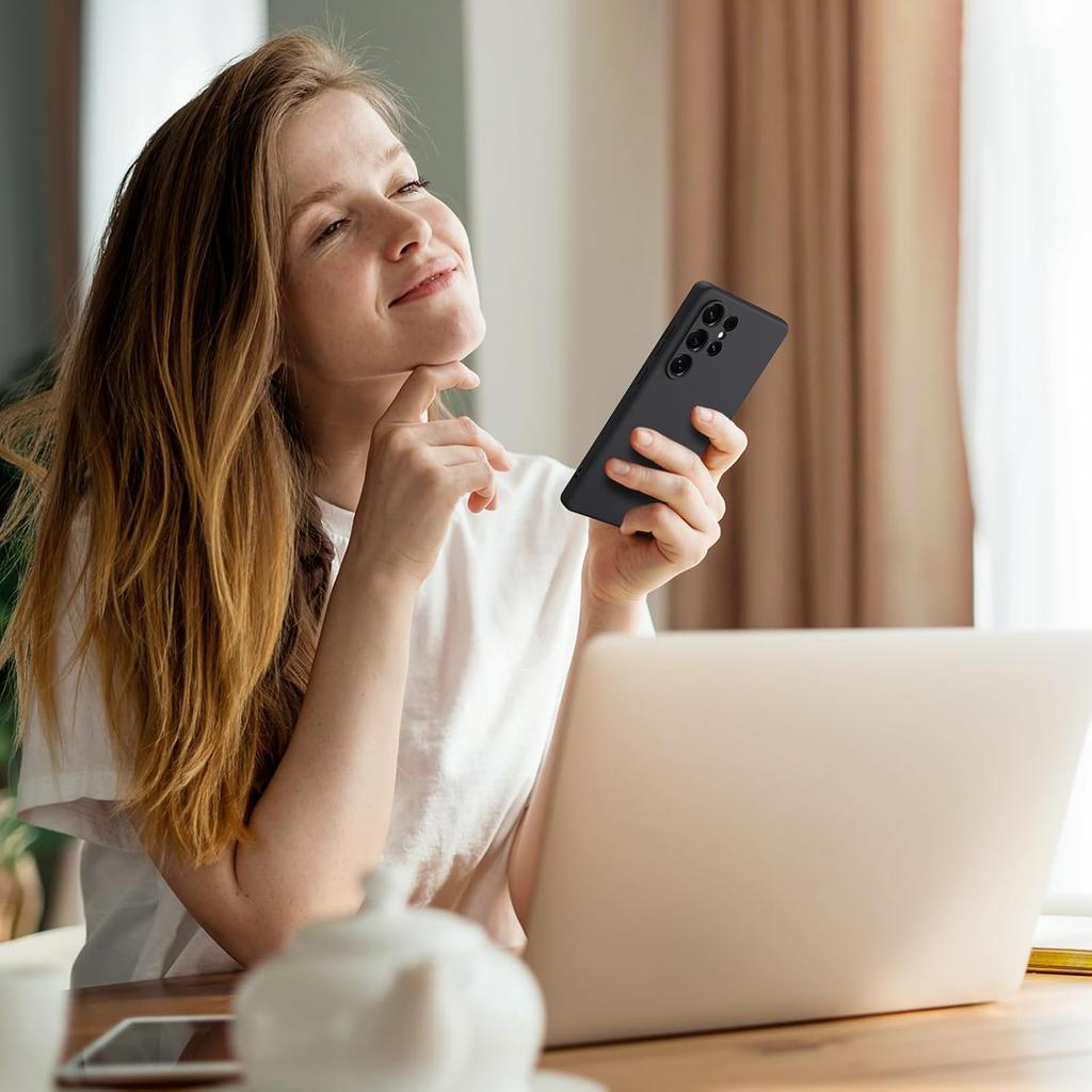 Luxuriöse Flüssigsilikonhülle für Samsung Galaxy S25 Ultra S24 S25 S23 S22 S21 FE S20 Plus + S24+ S25+ Weiche Gummihülle Bumper-Hülle