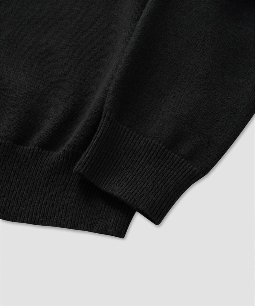 Pilpeu Hand-Embroidered Logo Knit Sweater 20(Black)