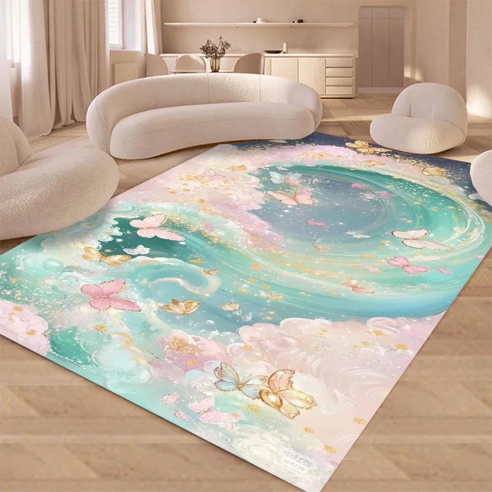 

Seaside Summer Flowers Carpet Rug for Home Living Room Bedroom Sofa Doormat Decor Kid Game Area Rug Floor Mat Gift 80x120cm