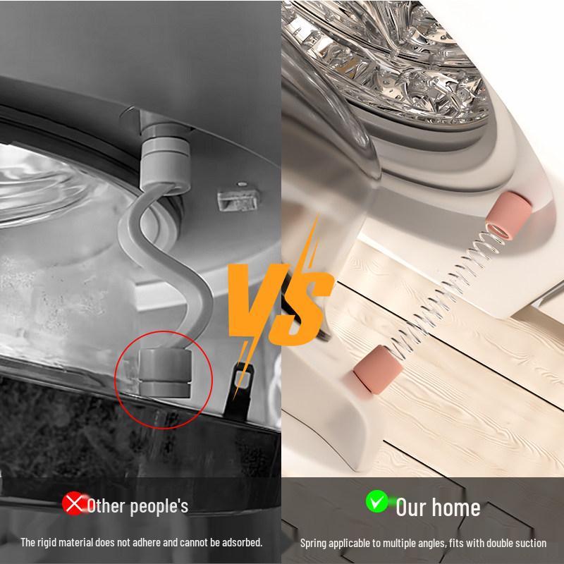 Magnetic Washing Machine Door Holder and Anti-Collision Buckle with Ventilation, Anti-Pinch Limiter, and Protective Door Stopper Sticker.