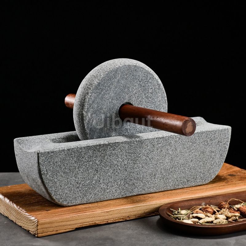 Home Chinesischen Stil Mühle Grinder Set Brecher Roller Tee Tablett Gewürz Mühlen Traditionelle Chinesische Medizin Schleifen Maschine Dekor