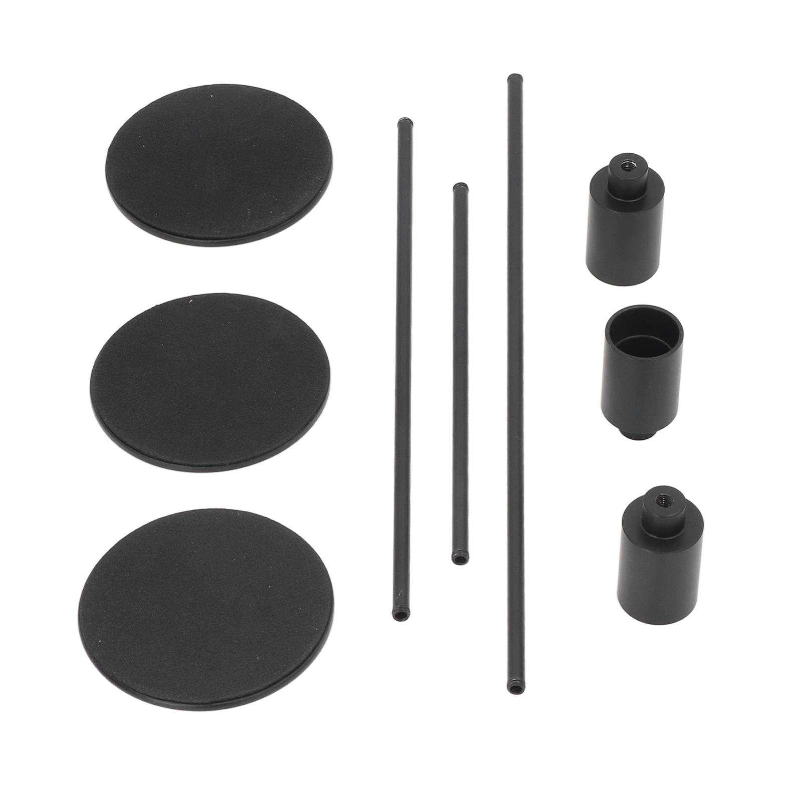 

3 Sets Black Candlestick Holders Black Matte Metal Wrought Iron Conical Tall Candle Holder Stand Wedding Props