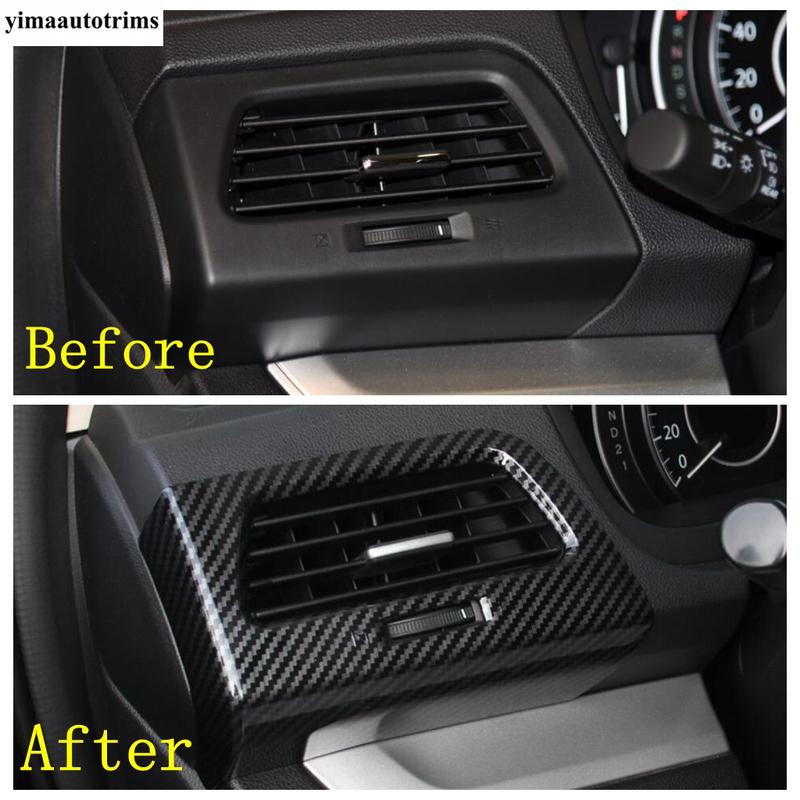 Carbon Fiber Accessories For Honda CRV CR-V 2012 - 2016 Dashboard Air Vent Gear Panel Handle Bowl Head Light Cover Trim Interior