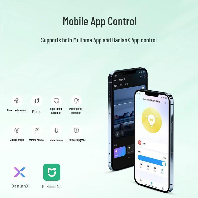 SP55XE Dual Color Wi-Fi Bluetooth LED Controller with Mi Home & Xiaoai Voice.