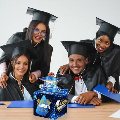 Graduation Gift Box Thick Paper Card Box for Graduation Party Decorations And Gift Card Holder Reusable Elegant Party Supplies Favor Box