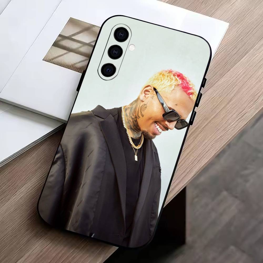 C-B-Chris Brown-singer Phone Case For Samsung Galaxy A73,A72,A71,A70,A53,A52,A51,Others Soft Black Cover