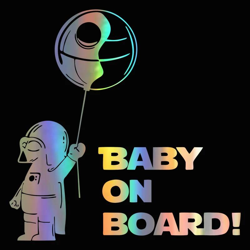 20*20CM Nette Astronaut Baby an Bord Kreative Auto Aufkleber Muster Autos Stoßstange Außen Zubehör Vinyl Aufkleber