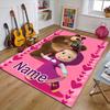 Custom Masha and the Bear Mat Personalized Name, Polyester Washable Indoor Entryway Rug, Gift for Christmas, Easter, Thanksgiving Day