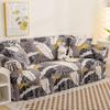 Floral Print Sofa Cover with Skirt Stretchable Washable Non-Slip Elastic Bottom Durable Furniture Protector for Living Room