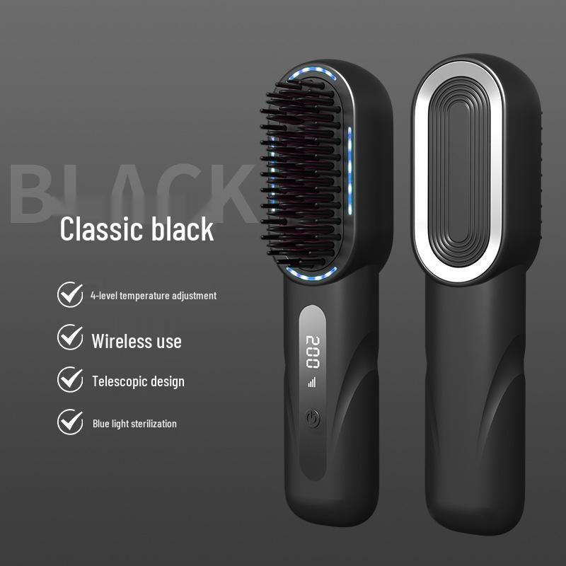 Wireless Dual-Use Ceramic Styling Comb for Damage-Free Straightening & Curling