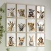 Giraffe Lion Elephant Animal Canvas Print Nursery Animal Nordic Wall Art Poster Picture Baby Children Room Christmas Home Decor