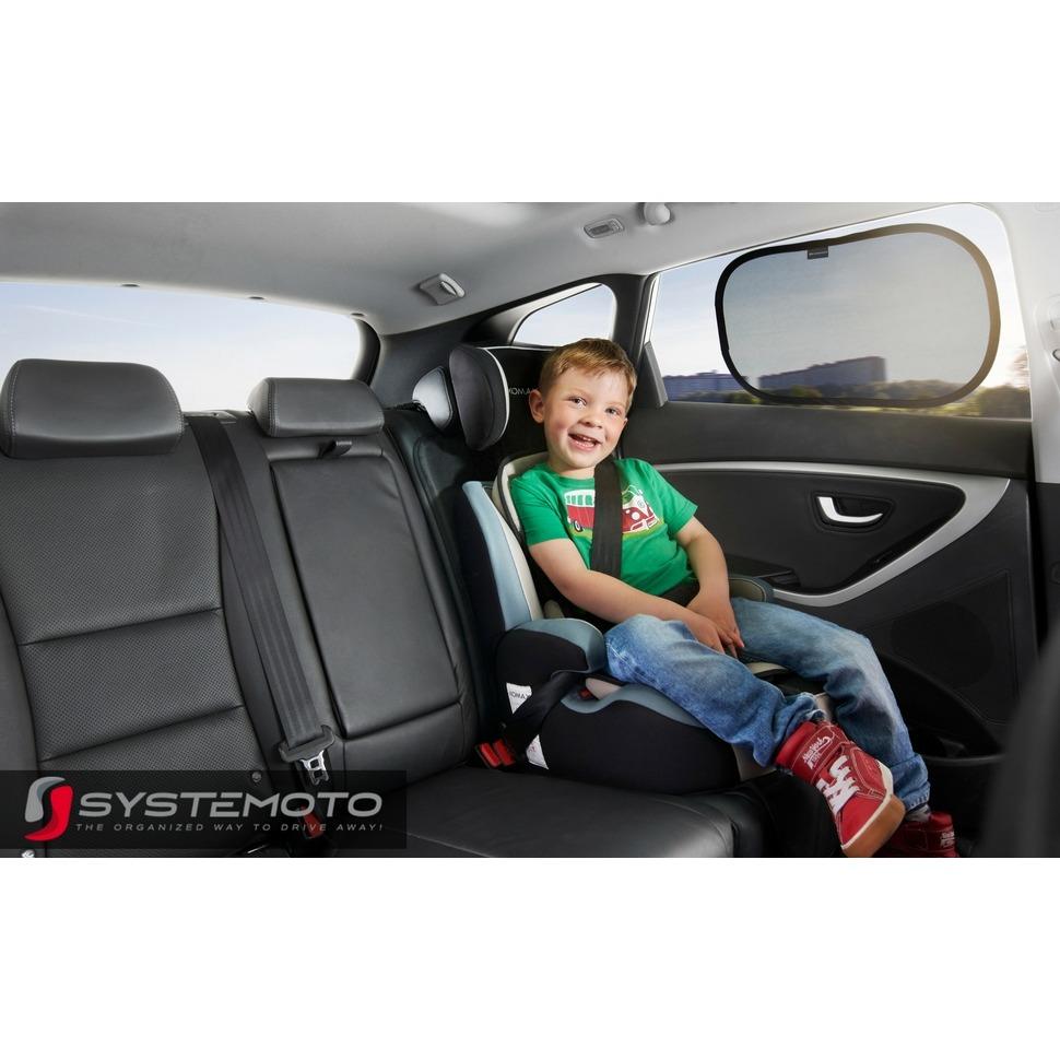 Baby Car Sun Shade with Certified UV Protection, Self-adhesive Sun Shades for Children with Cute Animal Designs, Set of 2