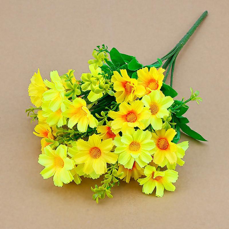 Silk Daisy Flower 28 Head Artificial Chrysanthemum For Garden Landscaping And Interior Decor