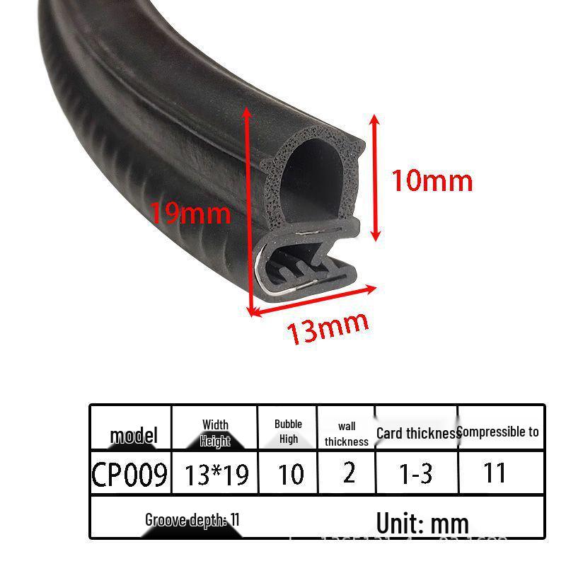 U-förmige Gummi-Schaumstoff-Dichtungsstreifen für Schränke und Autotüren