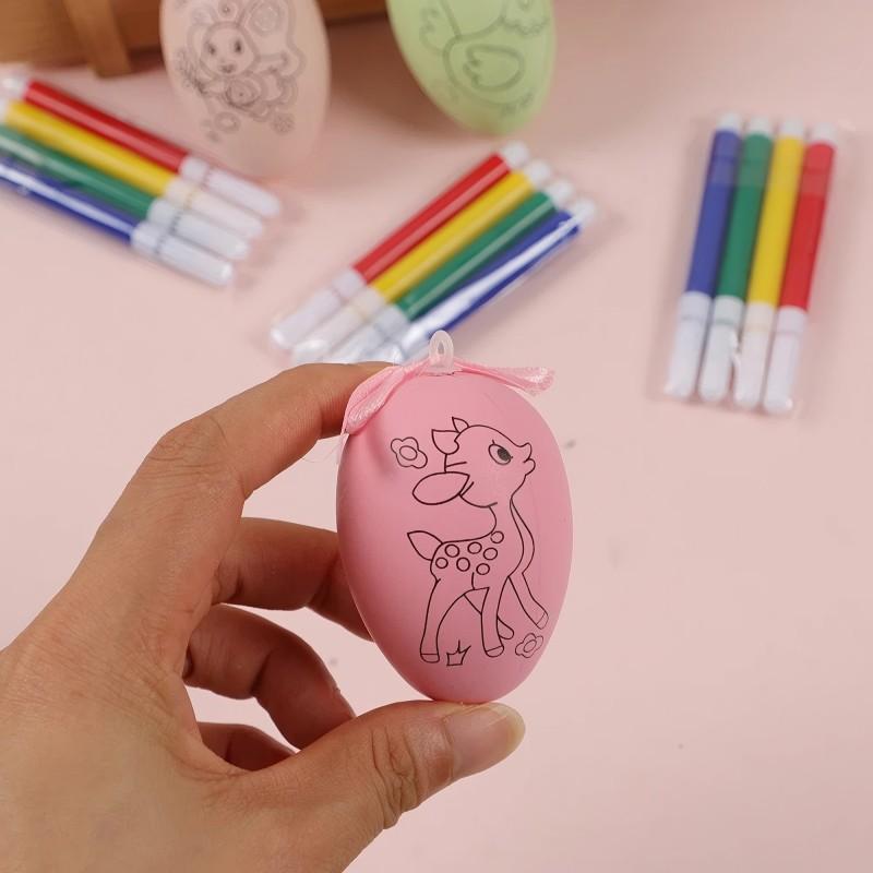 DIY Painting Easter Eggs with Paint Pen Easter Eggs Painting Kit Easter Egg Coloring Craft Kit for Easter Theme Party