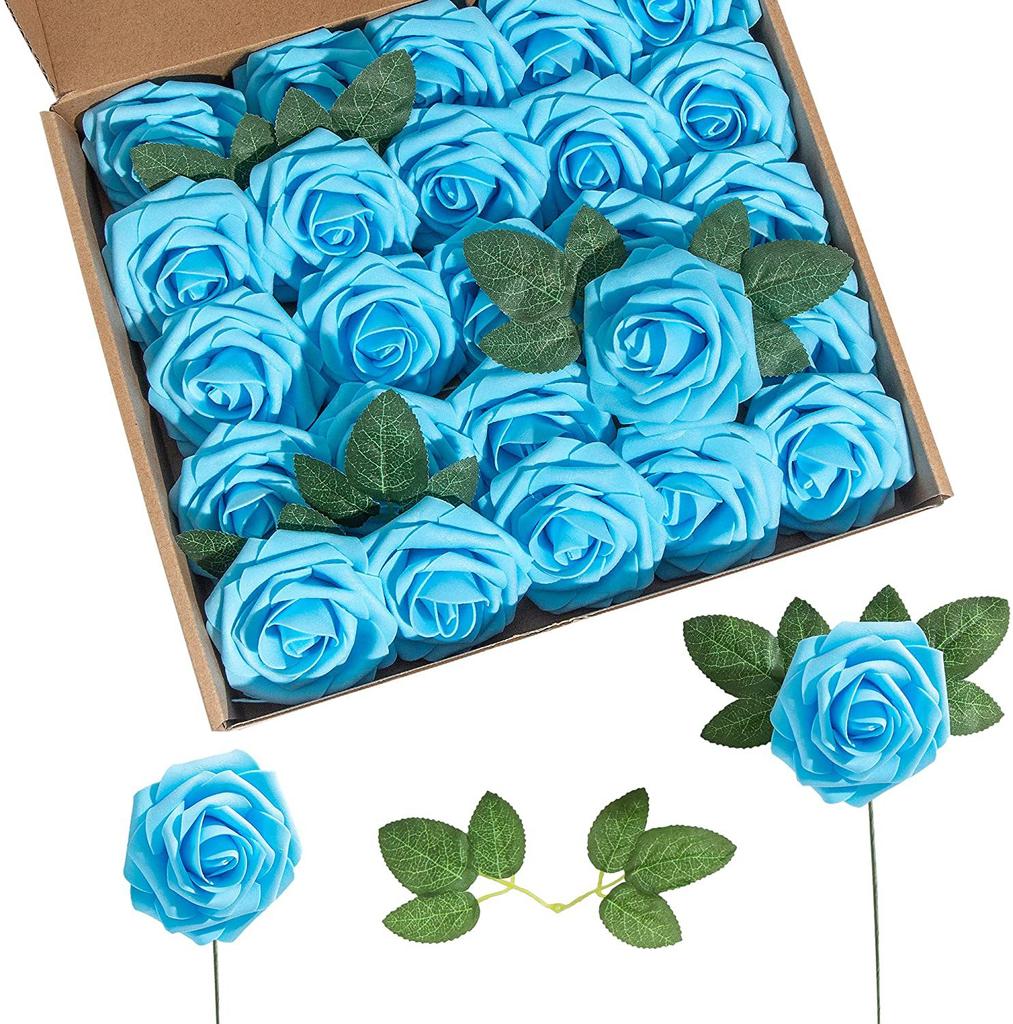 Diameter 8cm 25pcs Artificial Flowers Fake Flowers Roses For DIY Wedding Bouquets Centerpieces Arrangements Party Home Decor