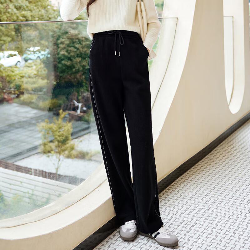 Xiangying Women's High-Waist Straight-Leg Casual Pants