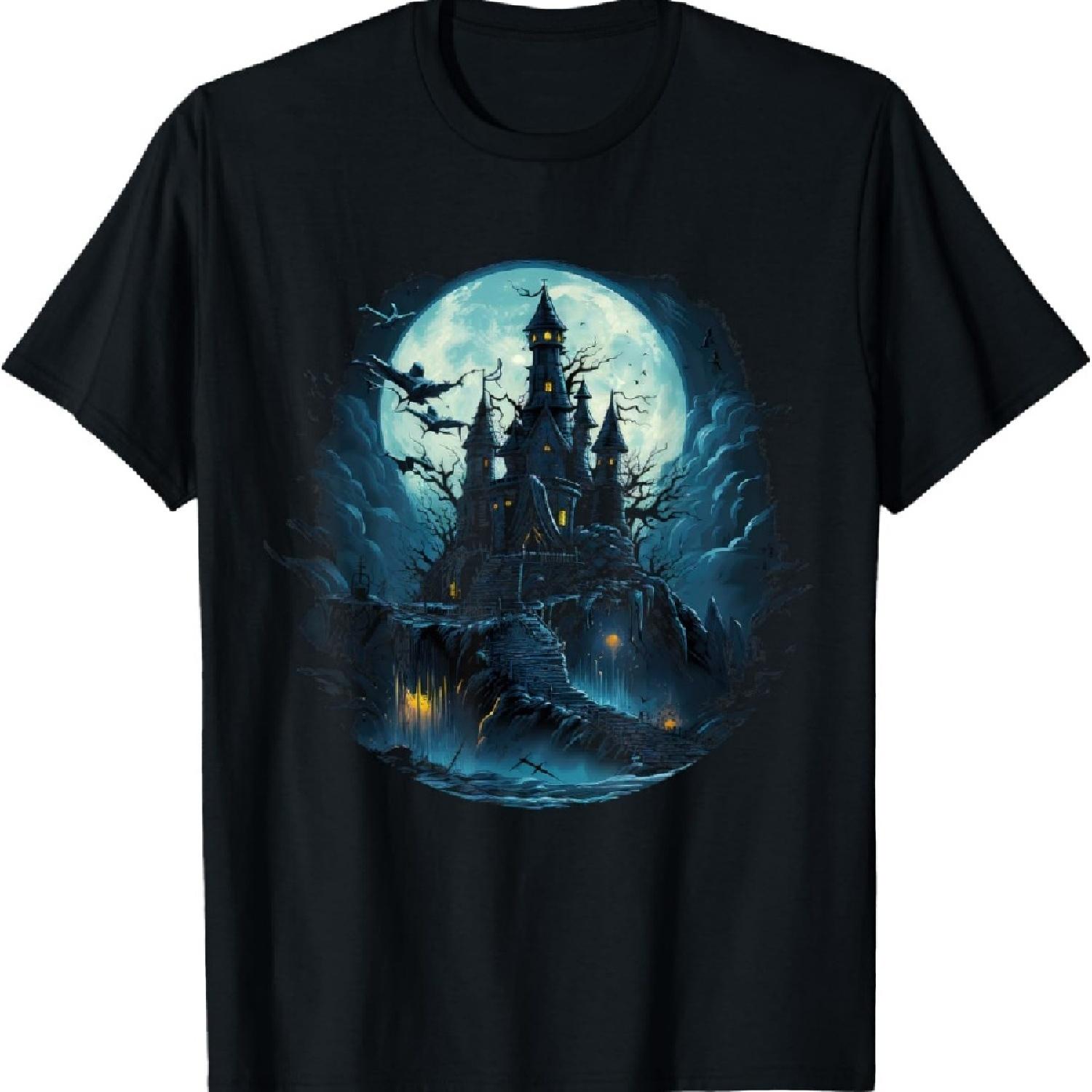 

Embrace Darkness With Vampire Castle Dracula Design T-Shirt XXXXXL чёрный