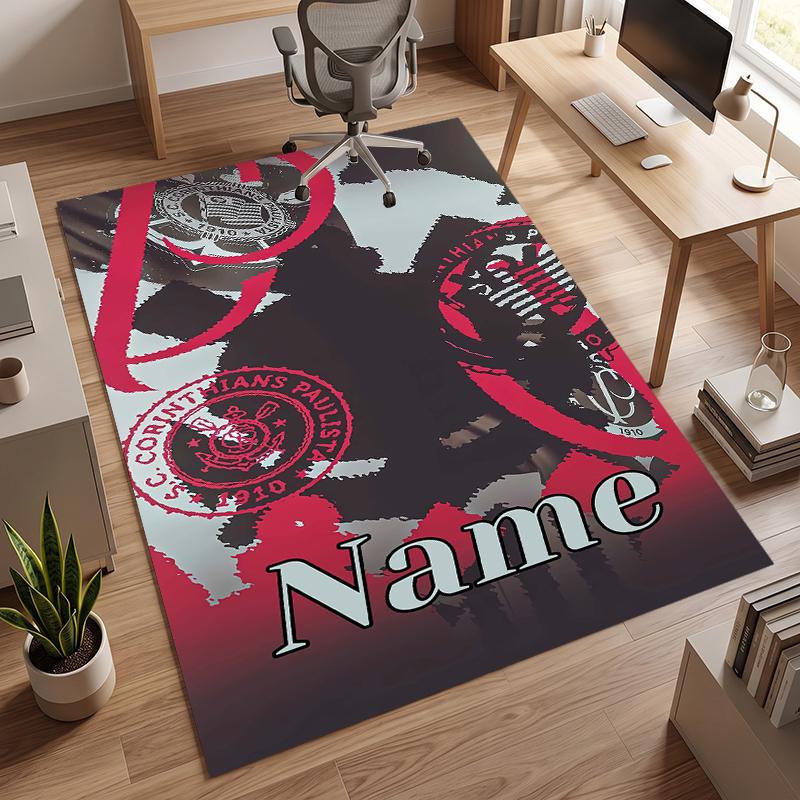 Sport Club Corinthians Paulista (5) Personalized name Office Carpet Stylish Decor for Living Room Bedroom Kitchen