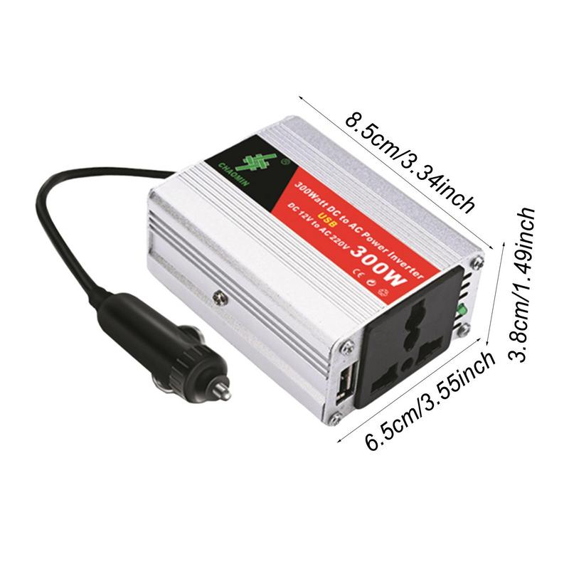 300W Solar Power Inverter DC 12V To AC 220V Portable Fast Charging Car Power Inverter Charger Converter Adapter Multifunctional