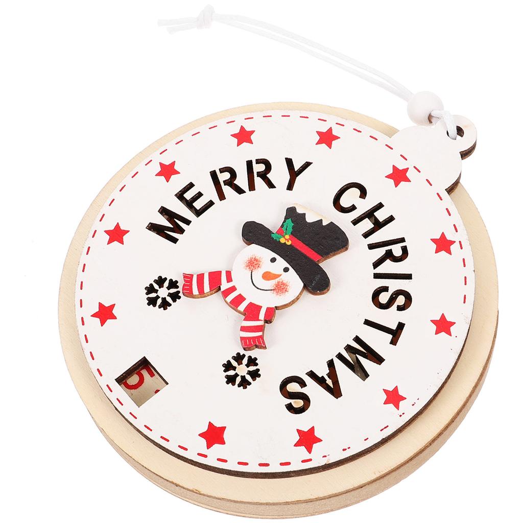 Christmas Countdown Calendar Wooden Hanging Xmas Advent Calendar Pendant Wall Decor Christmas Tree Decoration Holiday Party