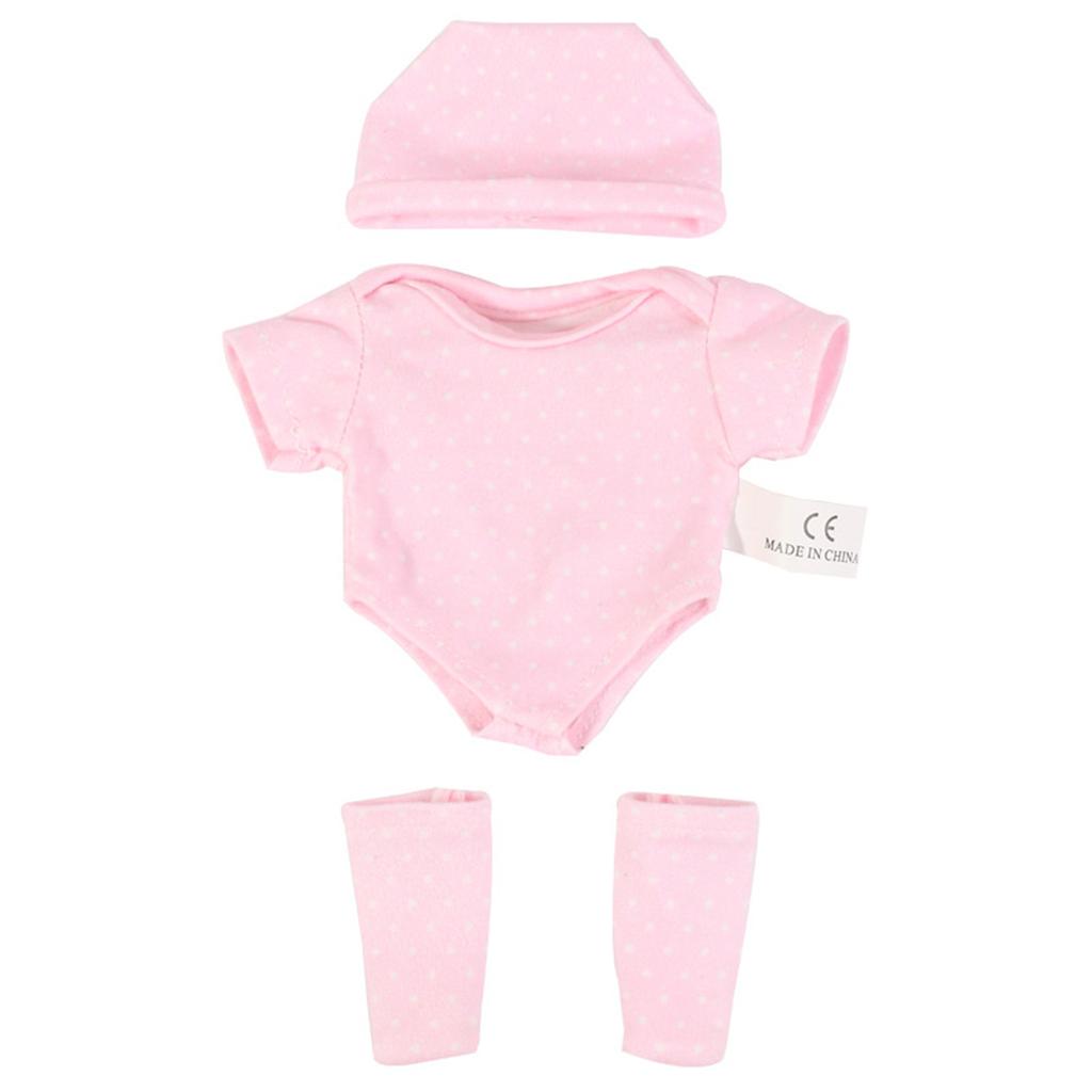 Baby Doll Hat&Rompers&Leg Warmer Set Girl Doll 7.87 Inch Matching Clothes Sweet Style Cute Costume Set for Children