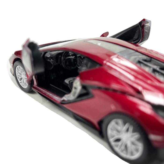 1:40 Lamborghini Sian Red KINSMART Pullback Diecast Car