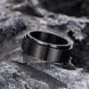 Huitan Fashion Stainless Steel Rings for Men Accessories Men's Simple Band Rings