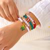 4Pcs/Set Christmas Tree Santa Claus Bracelet For Women Xmas Deer Snowflake Pearl Polymer Clay Beads Bracelets New Year Jewelry