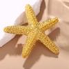 2026 Nuovi Arrivi Spilla Creativa a Forma di Stella Marina per Uomo Donna Semplice Colore Oro Spilla a Stella Spilla Accessori Abbigliamento