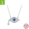 Popular Devil'S Eye Necklace Men'S And Women'S Cross-Border Fashion S925 Sterling Silver Necklace